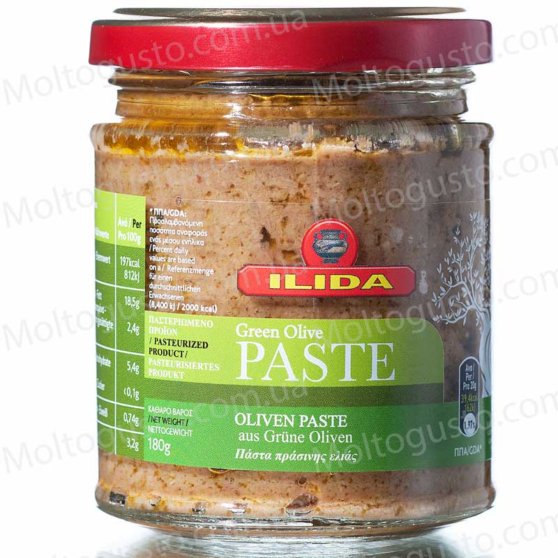Паста зеленых оливок 180г Греция