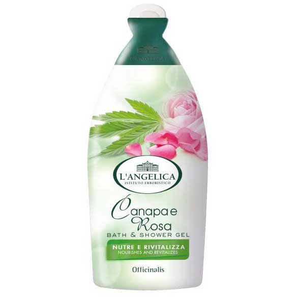 Гель для душа L'Аngelica Canapa & Rosa конопля и роза 500мл Италия
