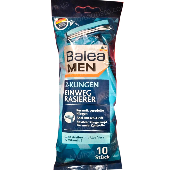 Balea Men 2-Klingen Набор одноразовых станков для бритья на 2 лезвия, 10 шт