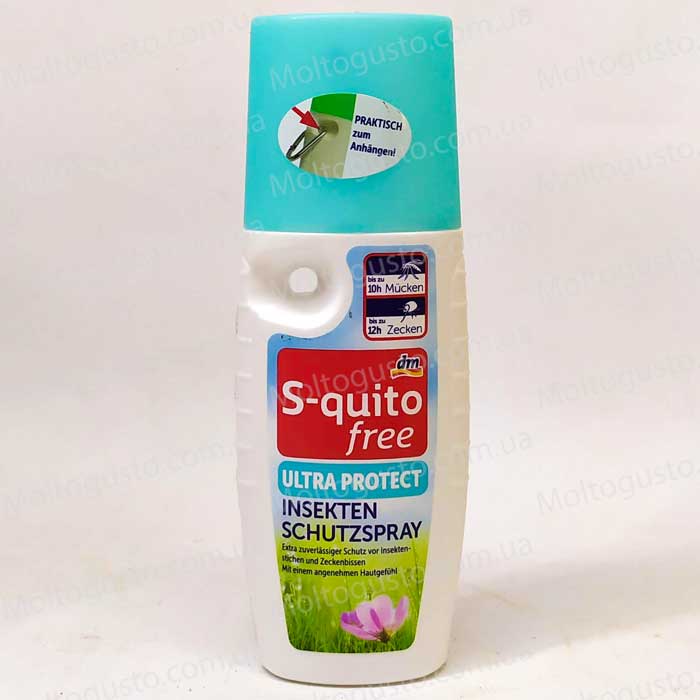 Защитный спрей от насекомых S-quito free Ultra Protect 100 мл Германия
