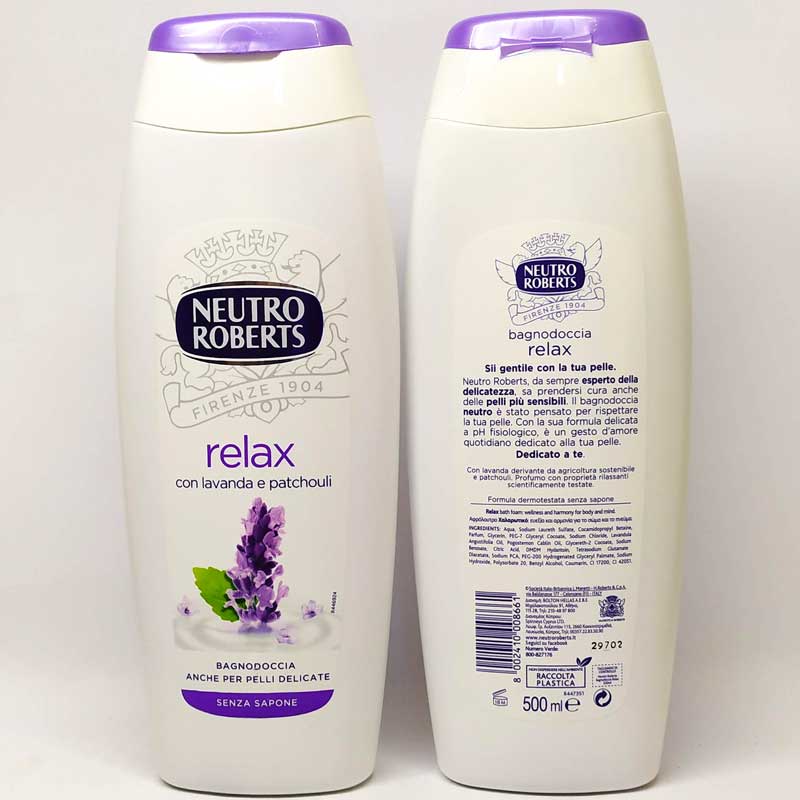  Neutro Roberts Relax гель для душа Лаванда и Пачули 500мл Италия