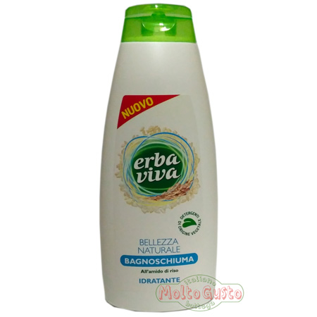 Гель для душа Erbaviva Bagnoschiuma Idratante all´Amido di Riso 500 мл Италия