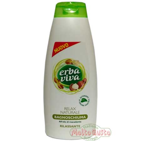 Гель для душа/ пена для ванн ErbaViva Rilassante с маслом макадамии 500мл Италия