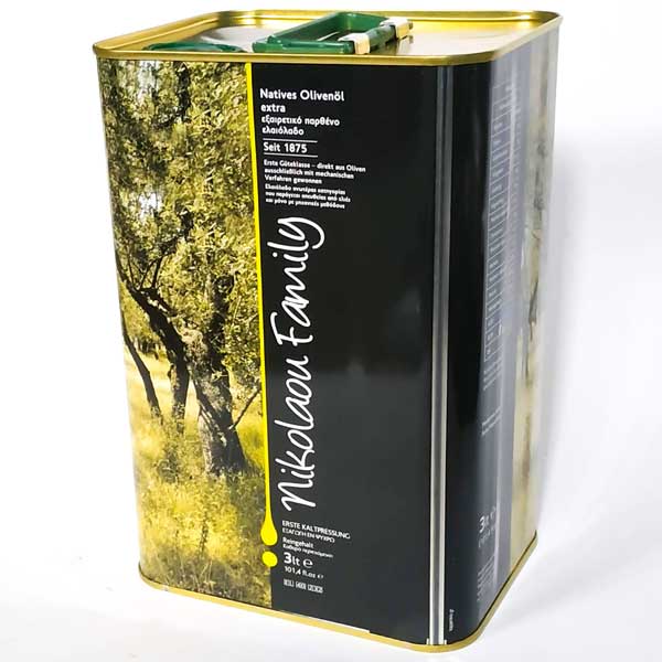 Масло оливковое Extra Virgin Nikolaou Family 3л Греция