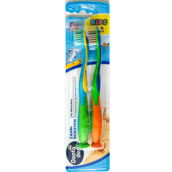 Зубные щетки Dontodent Kids  2 шт Германия
