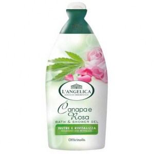 Гель для душа L'Аngelica Canapa & Rosa конопля и роза 500мл Италия