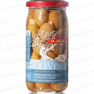 Оливки Agriniou с миндалем в стекле 215г Греция