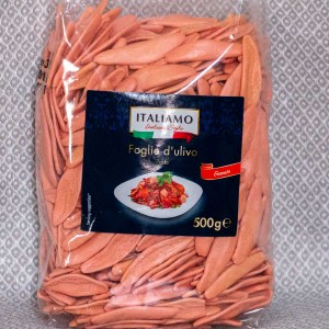 Паста Italiamo Foglie d'ulivo tomato Паста з томатами у вигляді листочків оливкового дерева 500г 