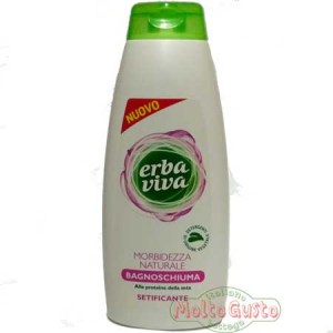Гель для душа ErbaViva Bagnoschiuma Setificante с протеинами шелка 500мл Италия