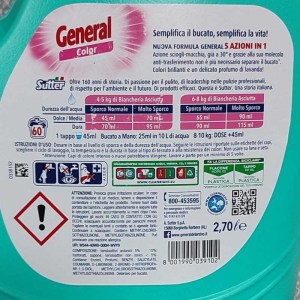 Гель для кольорового General Color 2.7л 60 пр Італія