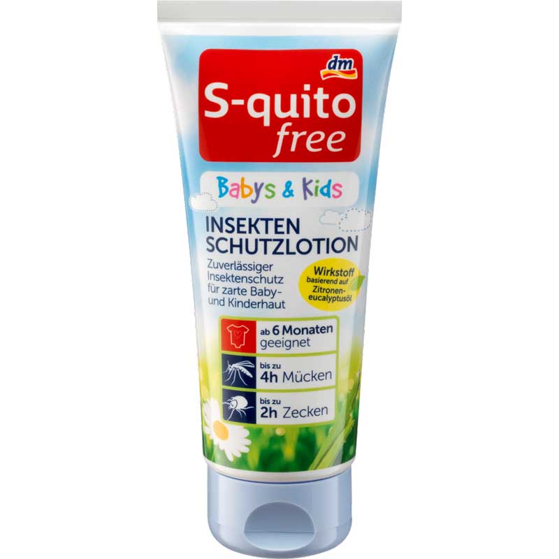 Защитный лосьон для детей Insektenschutzlotion S-quito free 100 мл Германия