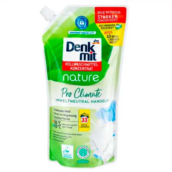 Эко гель для стирки белого белья Vollwaschmittel nature 23 стирки 1,5л